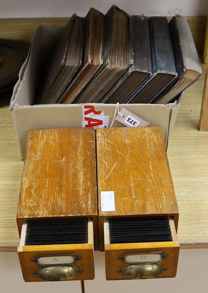 Six photograph albums and photographic slides, c.1907-1930s